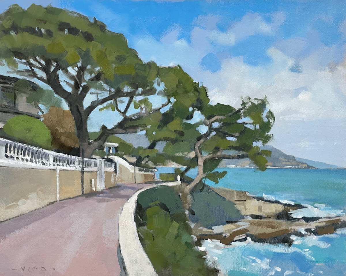 Under the pines, Cap Ferrat by Andrew Hird ARSMA 