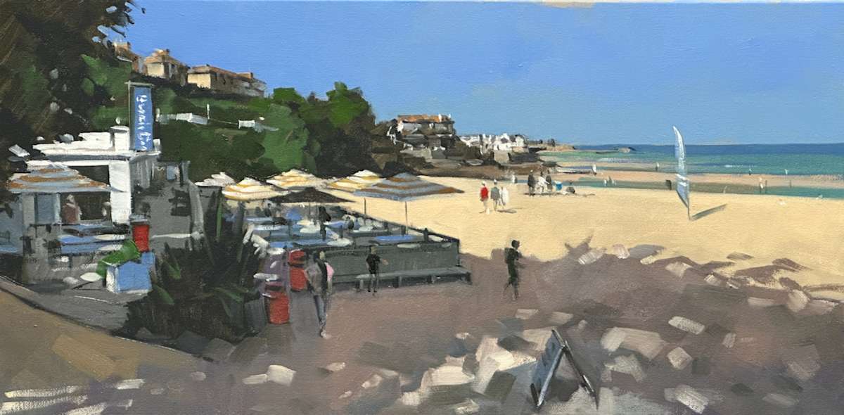 Porthminster beach, St Ives by Andrew Hird RSMA, Image 1.
