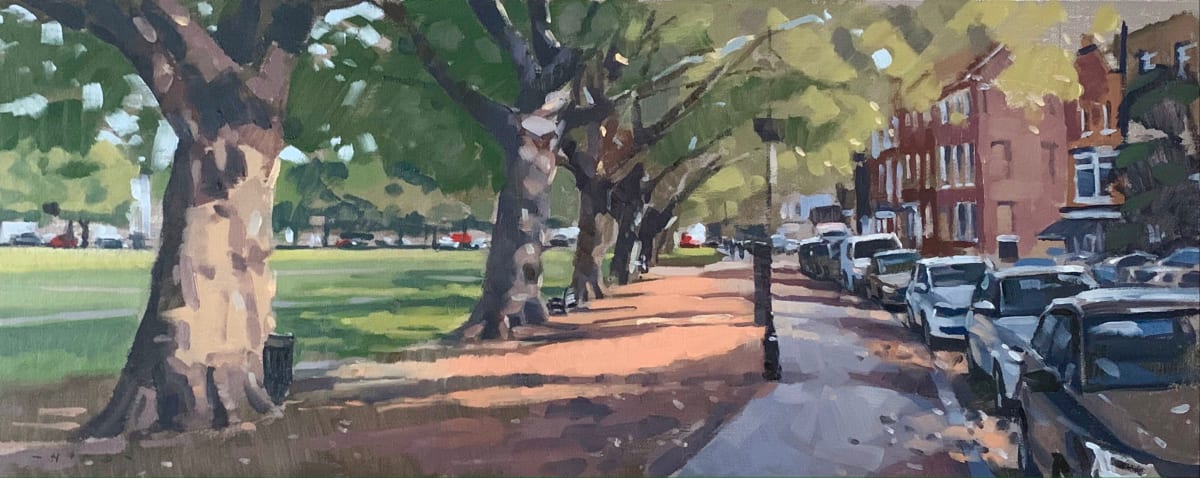 September sun, Richmond Green by Andrew Hird ARSMA 
