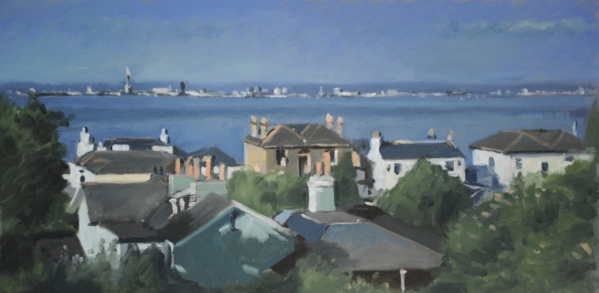 Ryde rooftops, afternoon sunshine by Andrew Hird RSMA, Image 1.