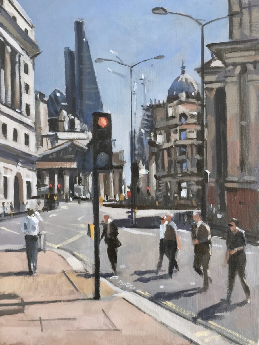 Towards the Royal Exchange and Cornhill by Andrew Hird ARSMA 