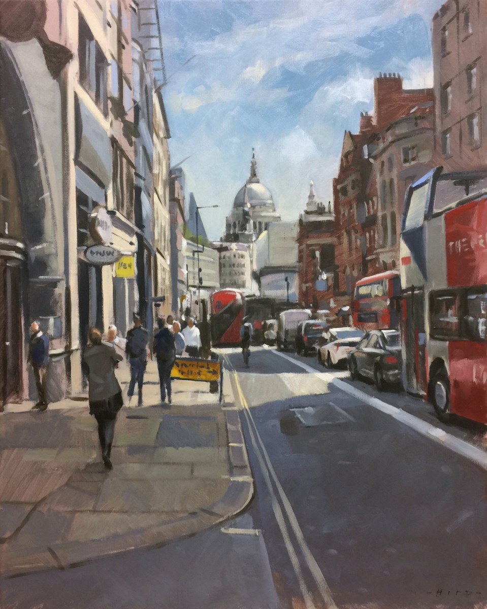 Fleet Street looking east, August by Andrew Hird 