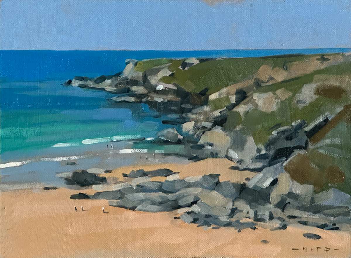 Park Head from Pentire Steps, Cornwall by Andrew Hird RSMA, Image 2.