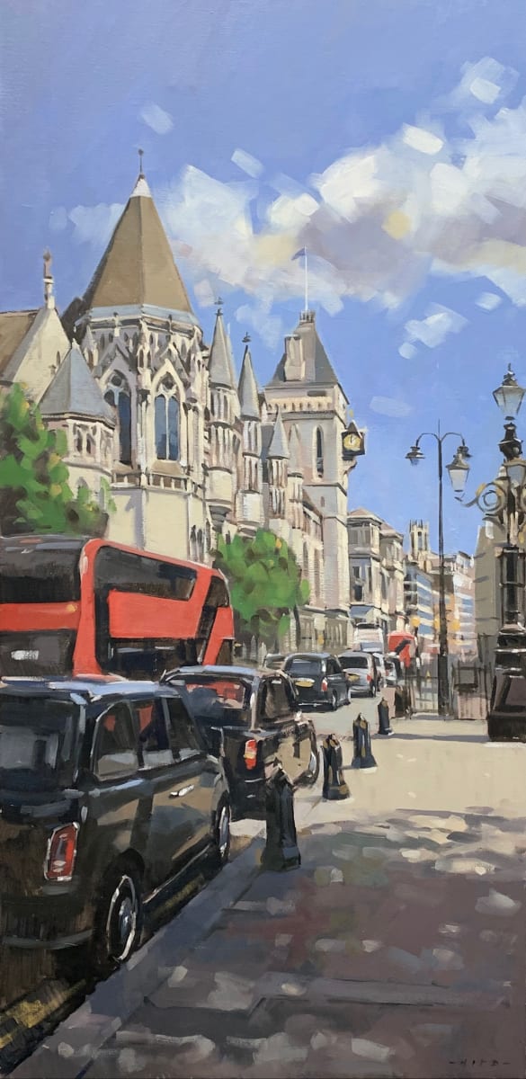 Royal Courts of Justice from the Strand by Andrew Hird ARSMA 