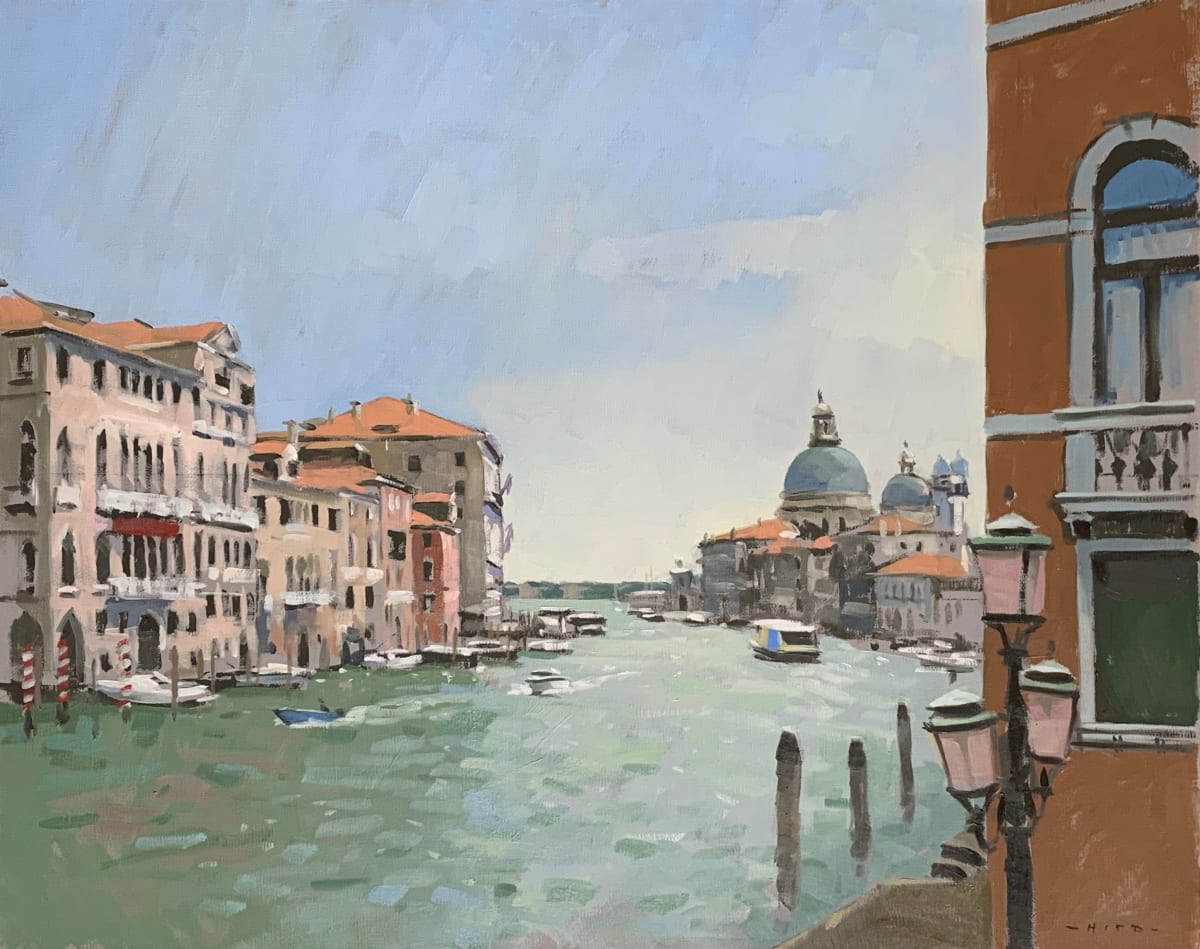The Grand Canal, mid morning sun by Andrew Hird ARSMA 