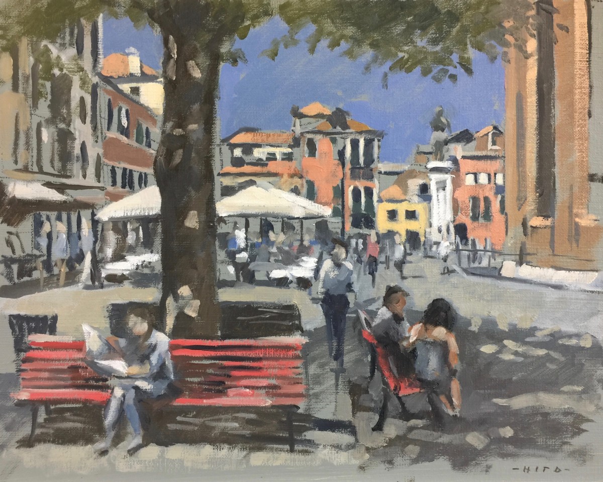Campo S Giovanni e Paolo, sun and shadows by Andrew Hird 