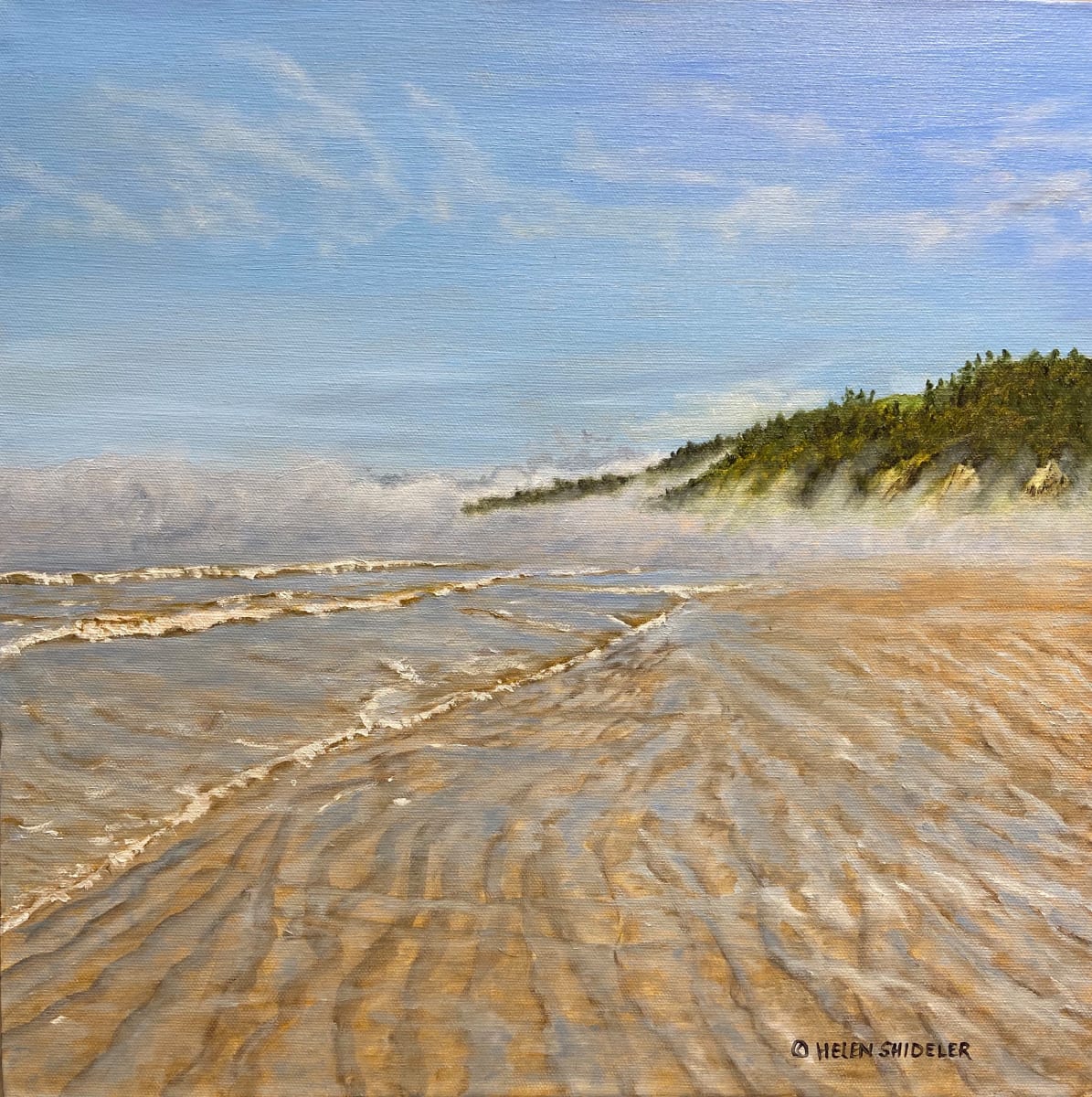 Receding Tide, Long Beach by Helen Shideler 