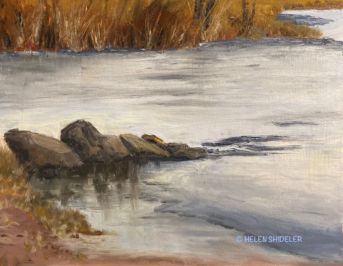 Waiting for the Ice to Melt Early April by Helen Shideler 