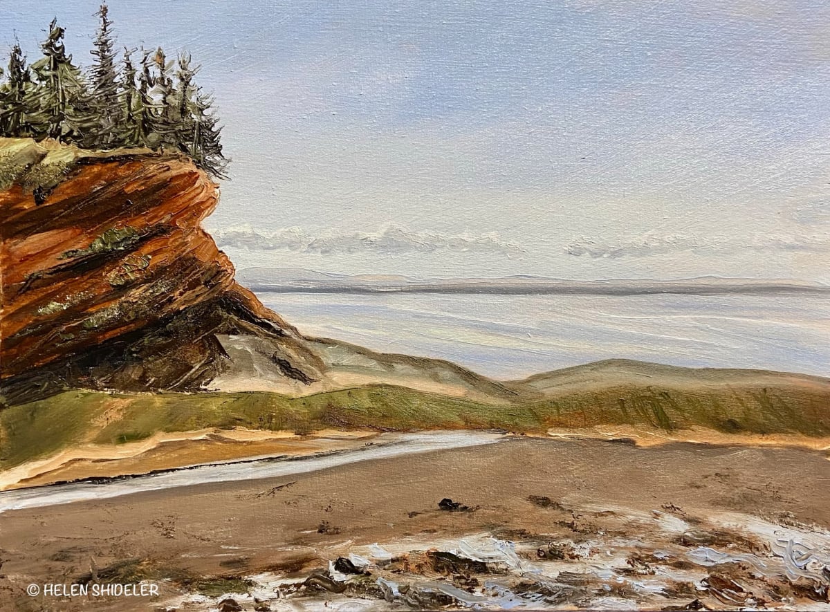 End of April on the Beach by Helen Shideler 
