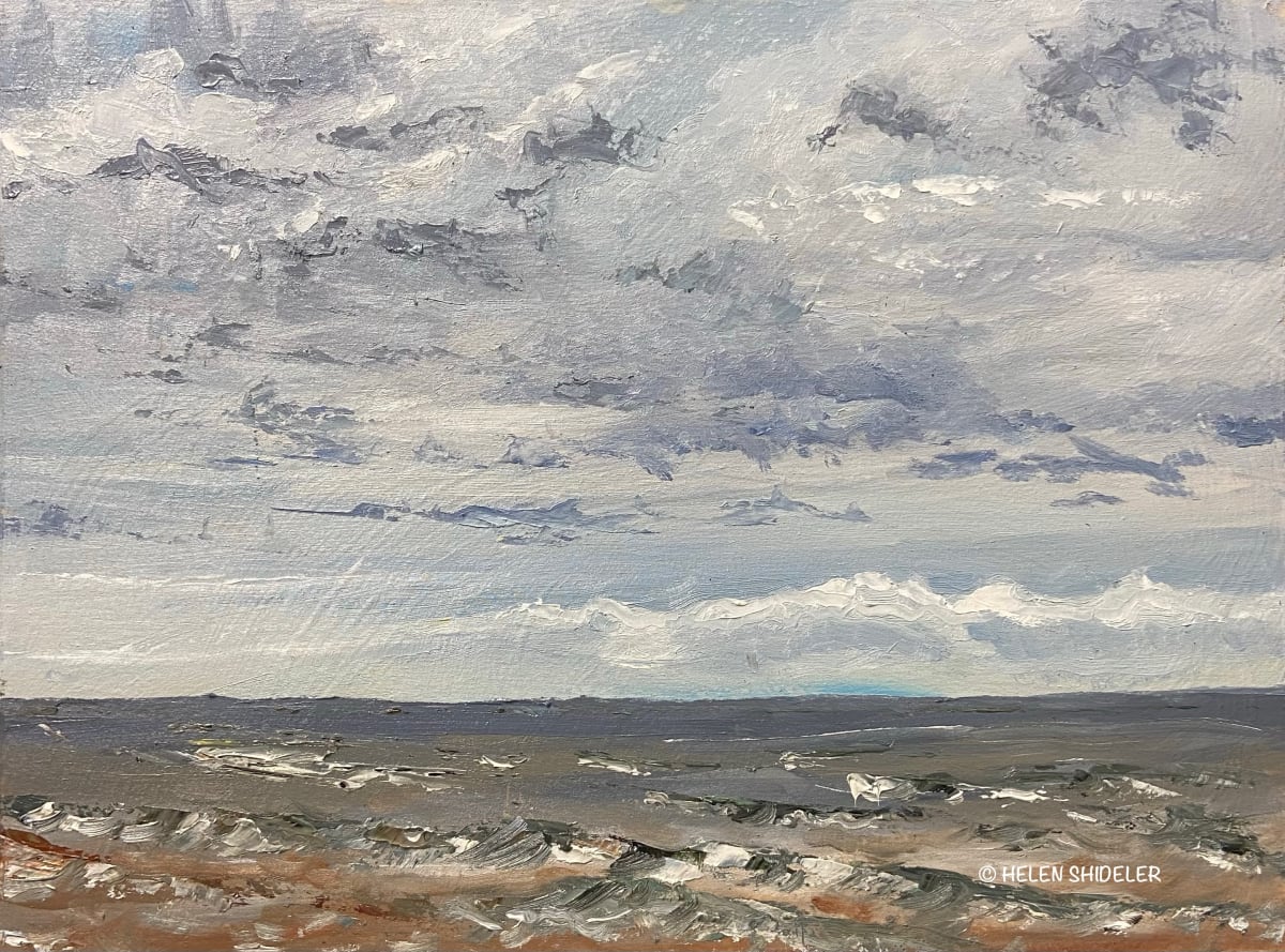 August Squall at the Beach II by Helen Shideler 