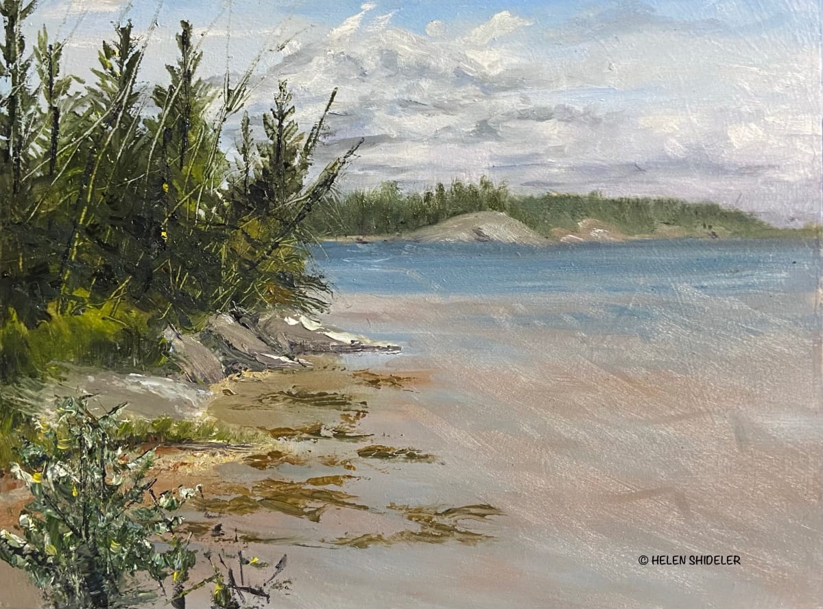 Lorneville Beach Incoming Tide by Helen Shideler 
