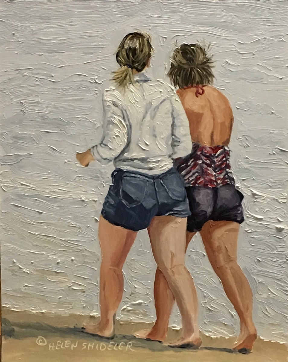 Besties at the Beach by Helen Shideler 