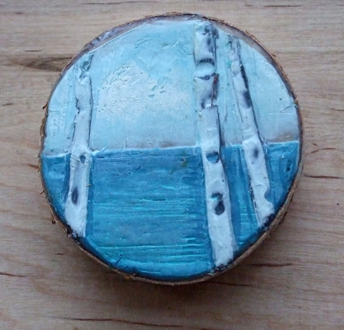 Beach Study II (oval) by Susan  Wallis 
