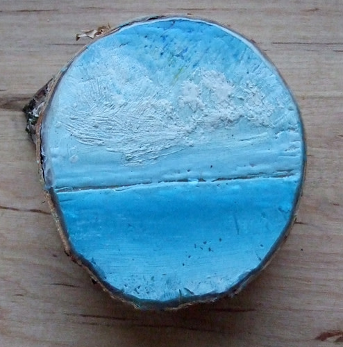 Beach Study I  (oval) by Susan  Wallis 