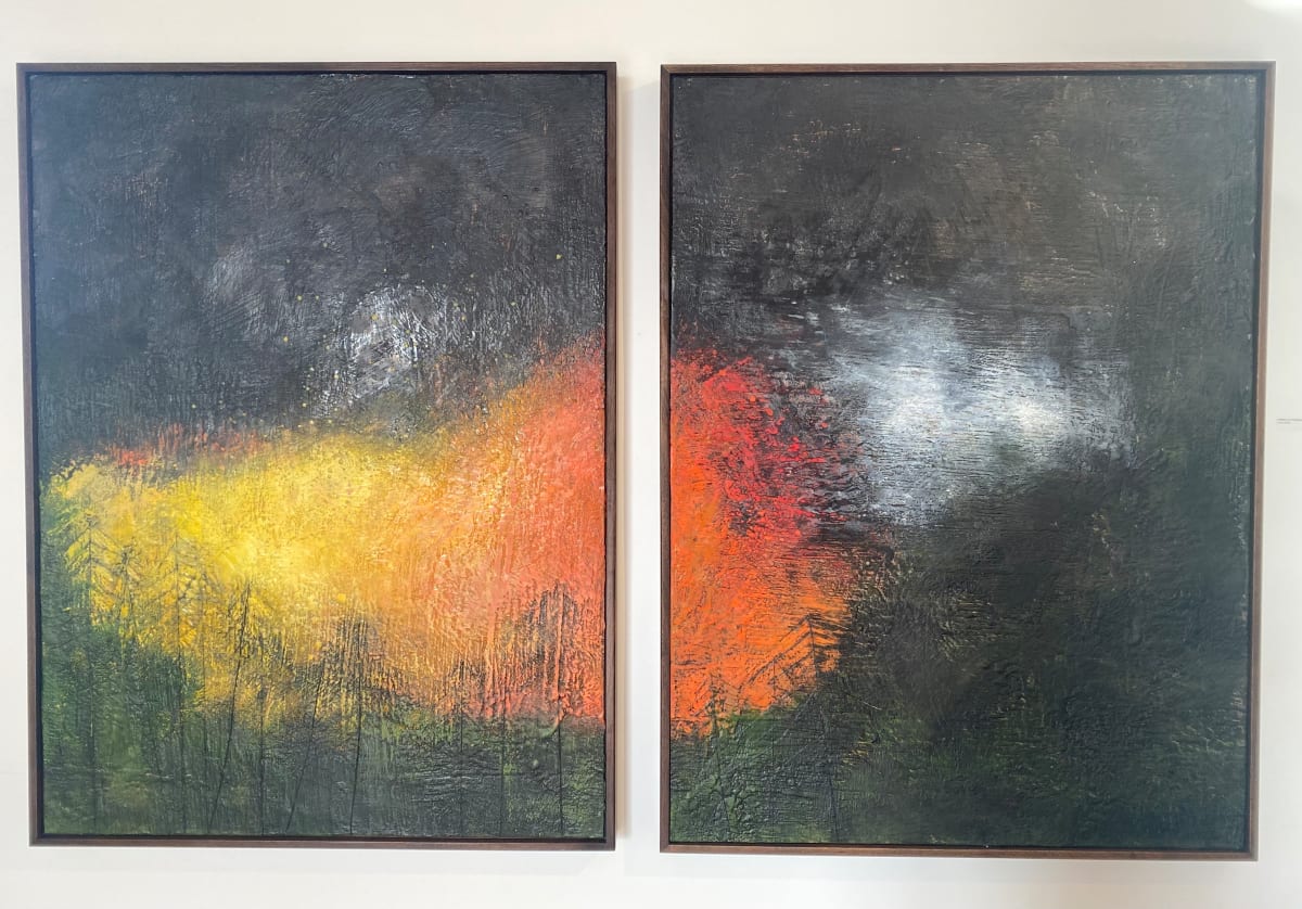 Wildfire I and II (Diptych) by Susan  Wallis 