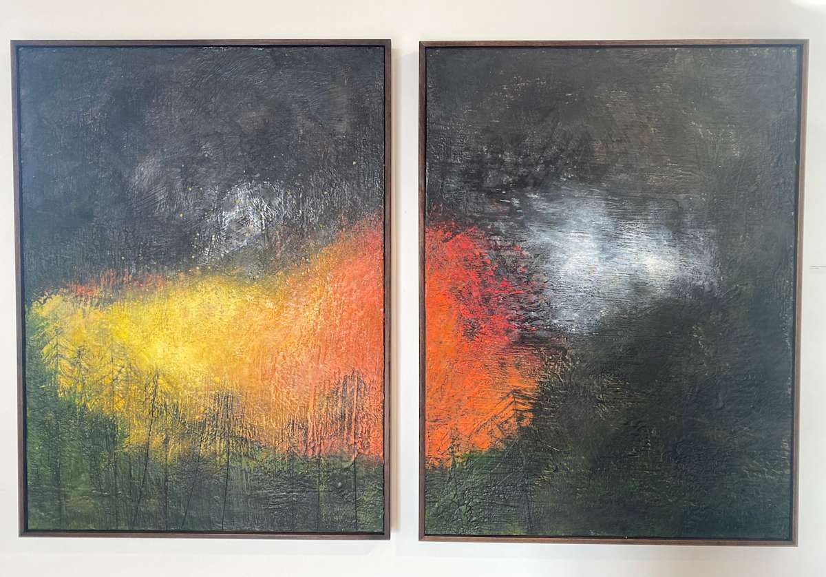 Wildfire I and II (Diptych) by Susan Wallis, Image 1.