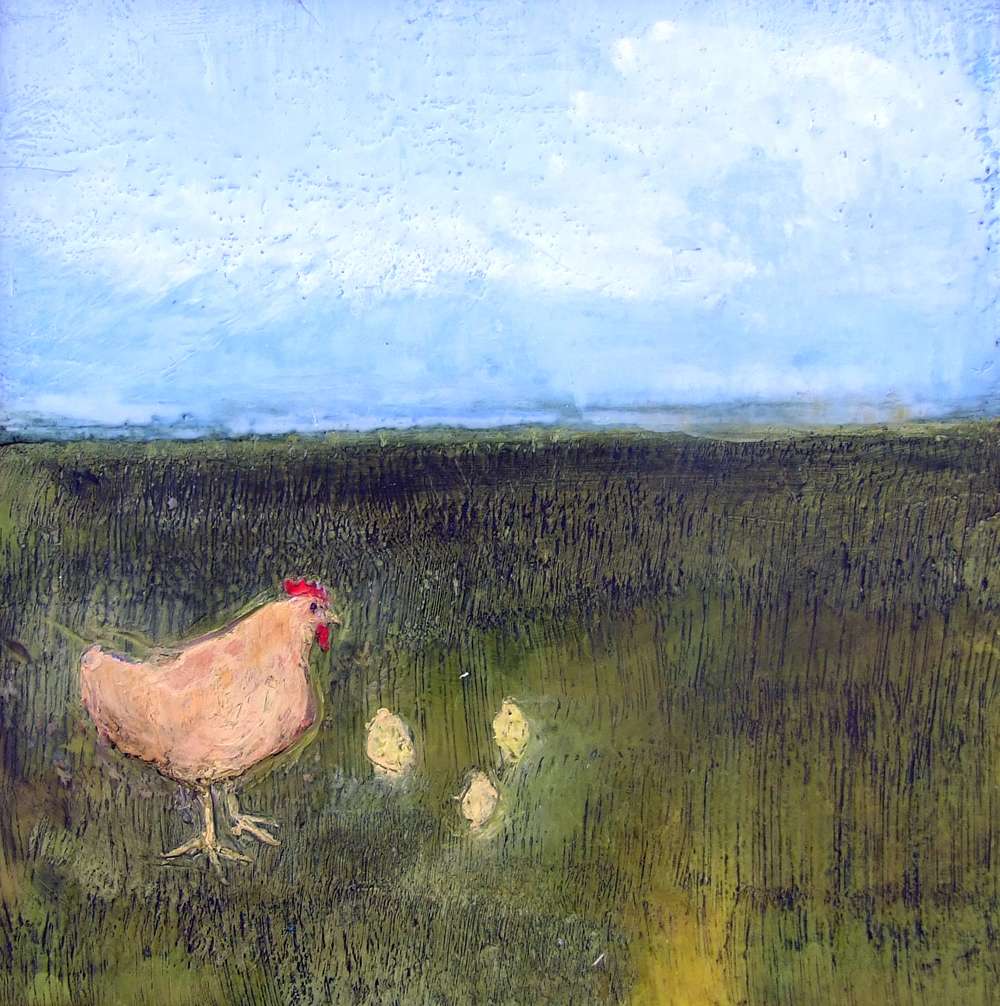 Spring Chickens II by Susan Wallis, Image 1.