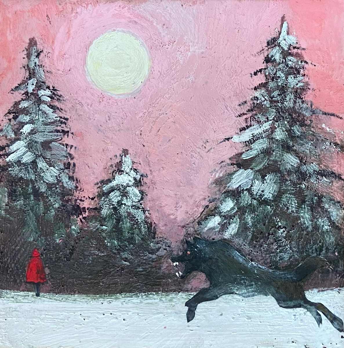 The Chase Beneath Pink Skies by Susan Wallis, Image 1.