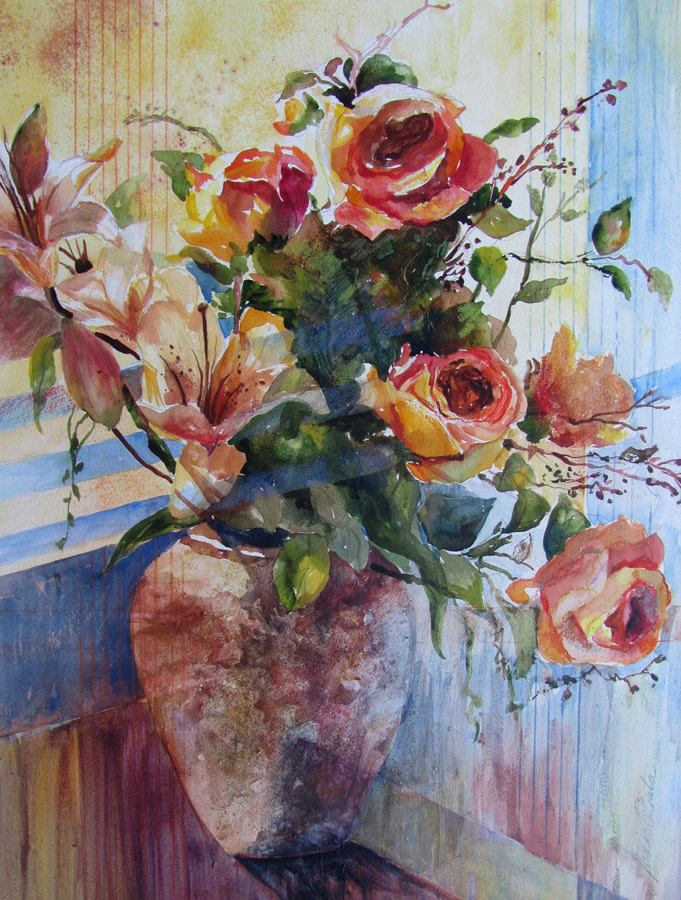 Mixed Flowers  by Tanis Bula 