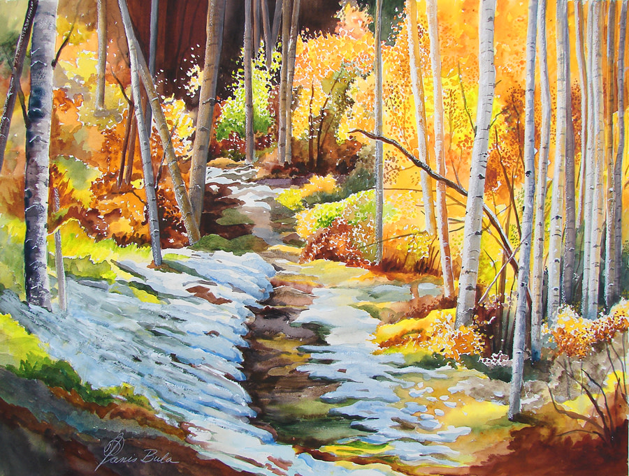 Aspen in Snow by Tanis Bula 