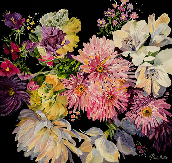 Pink Mum Burst by Tanis Bula 