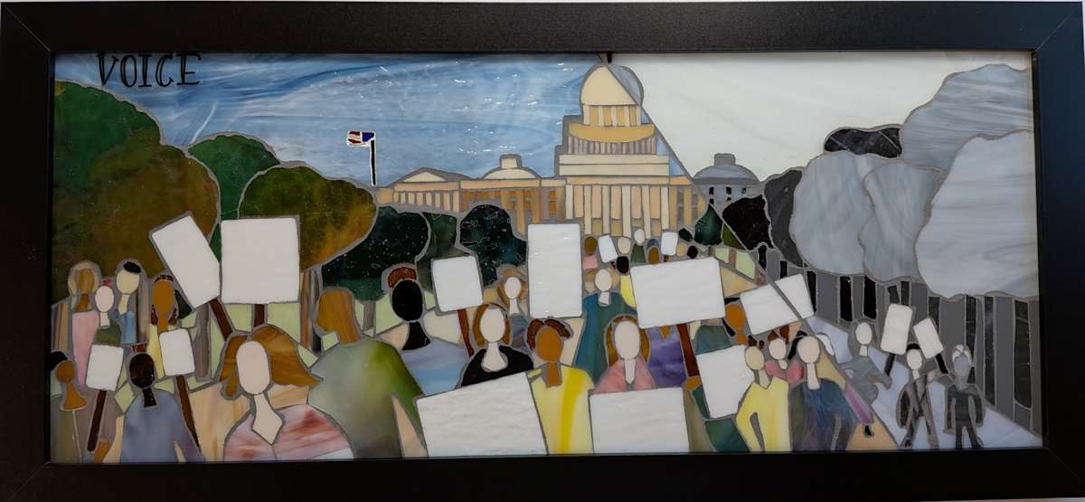 Voice by Andrea L Edmundson  Image: VOICE-front and framed