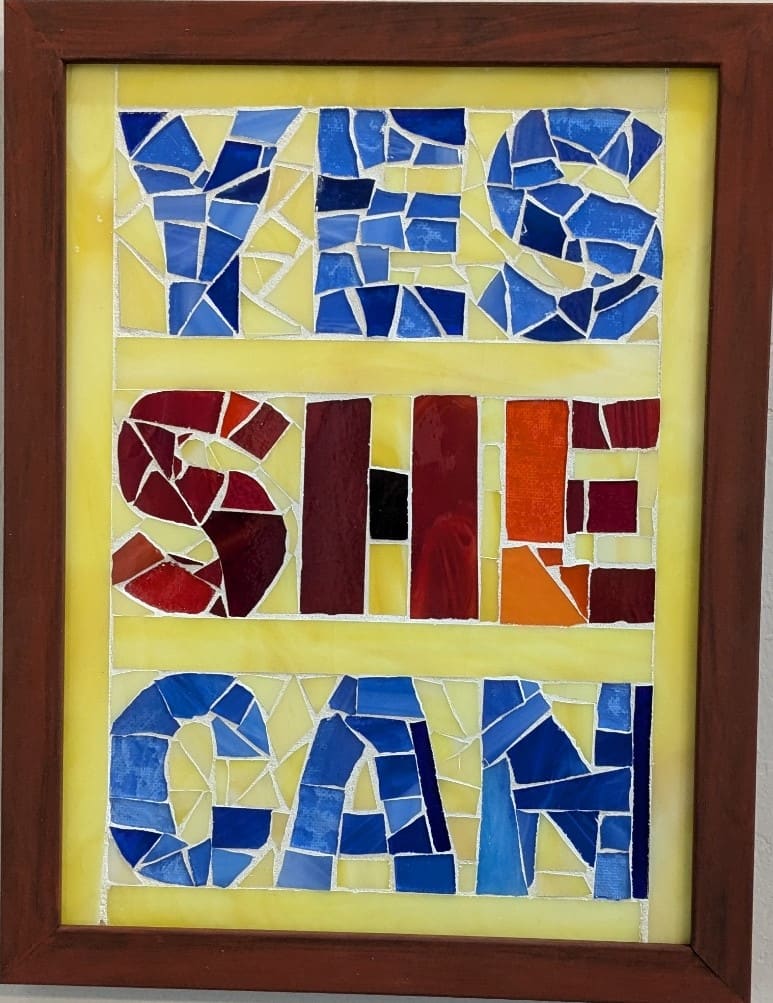 Yes She Can by Andrea L Edmundson  Image: Yes She Can-framed