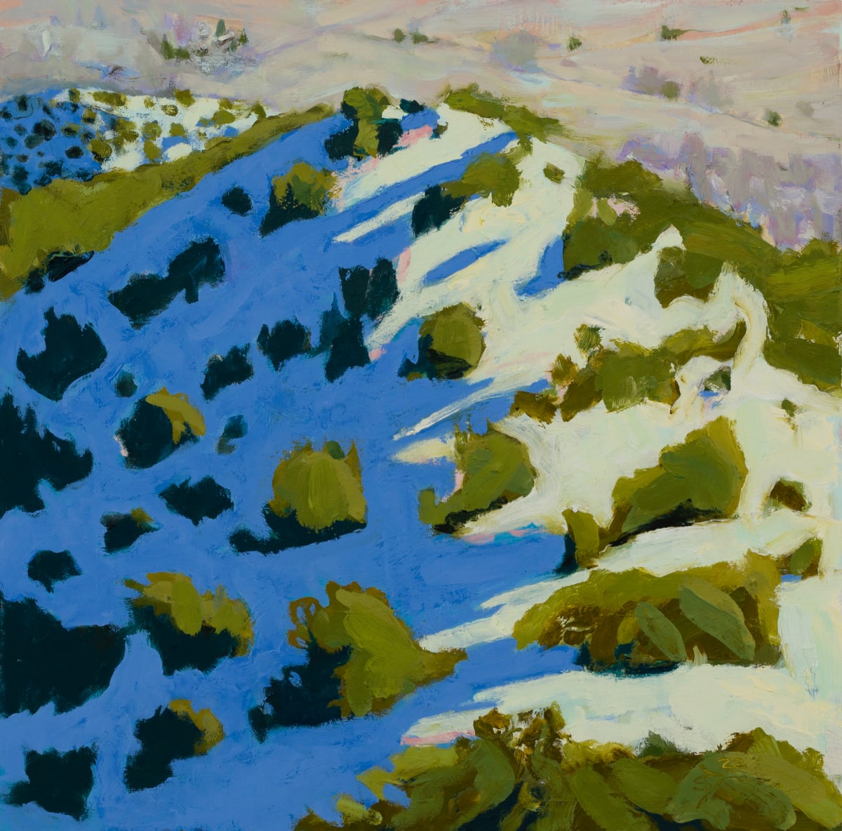 Above El Rito February by Shawn Demarest  Image: Painted from sketch
