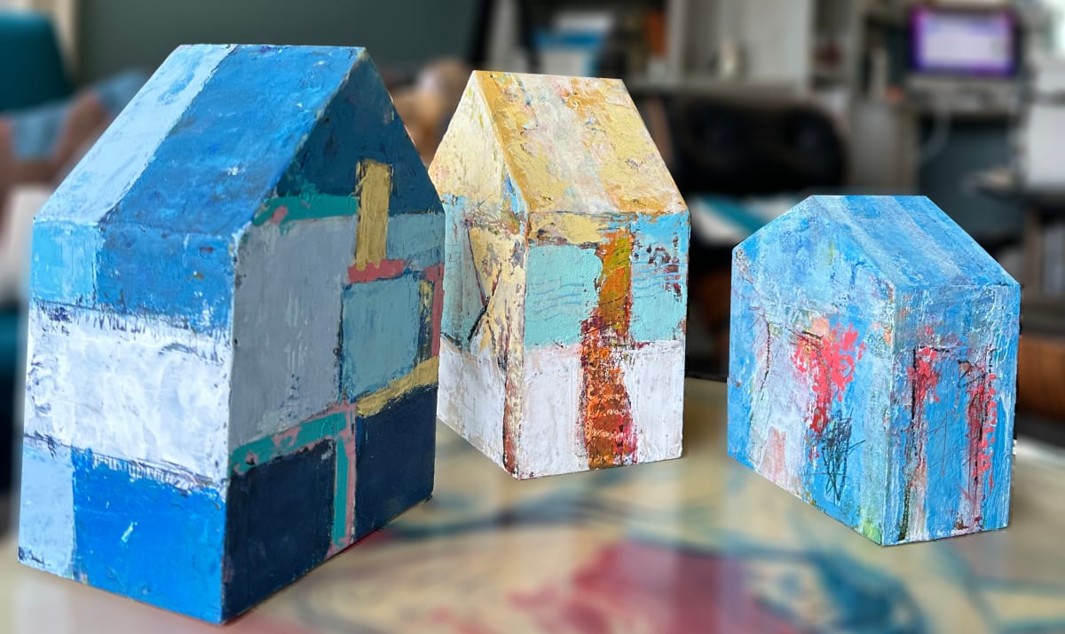 3 Houses / Blue Beaches / an X on the sand / Celebrations by Mara Manning 