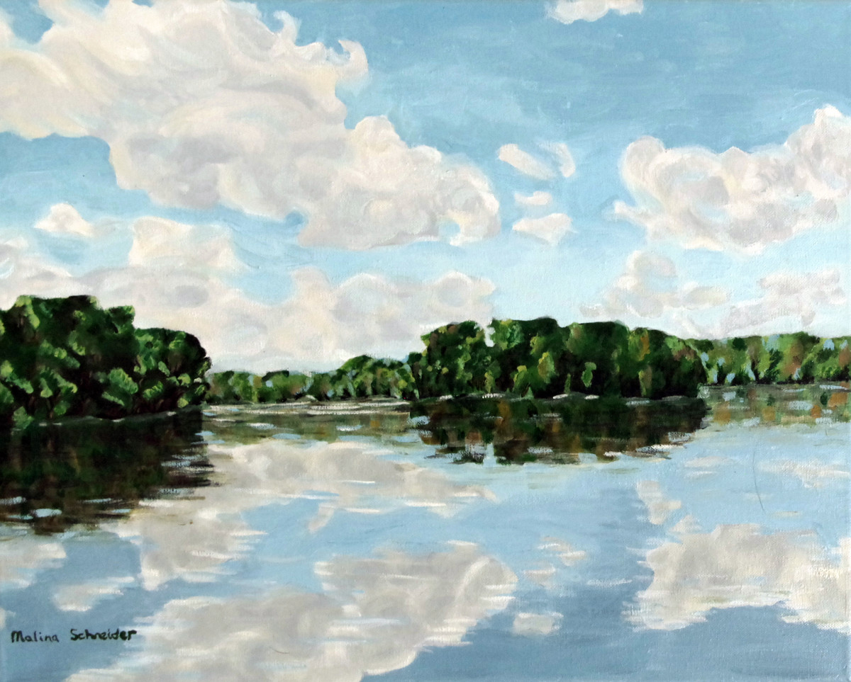 East Lake Study Of Water And Sky By Malina Artwork Archive