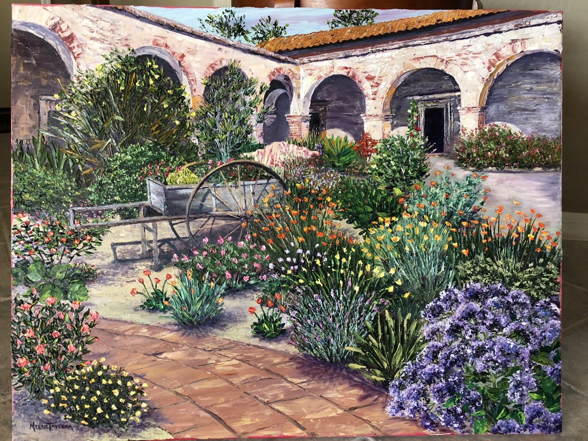 San Juan Courtyard by Merrie Taverna 