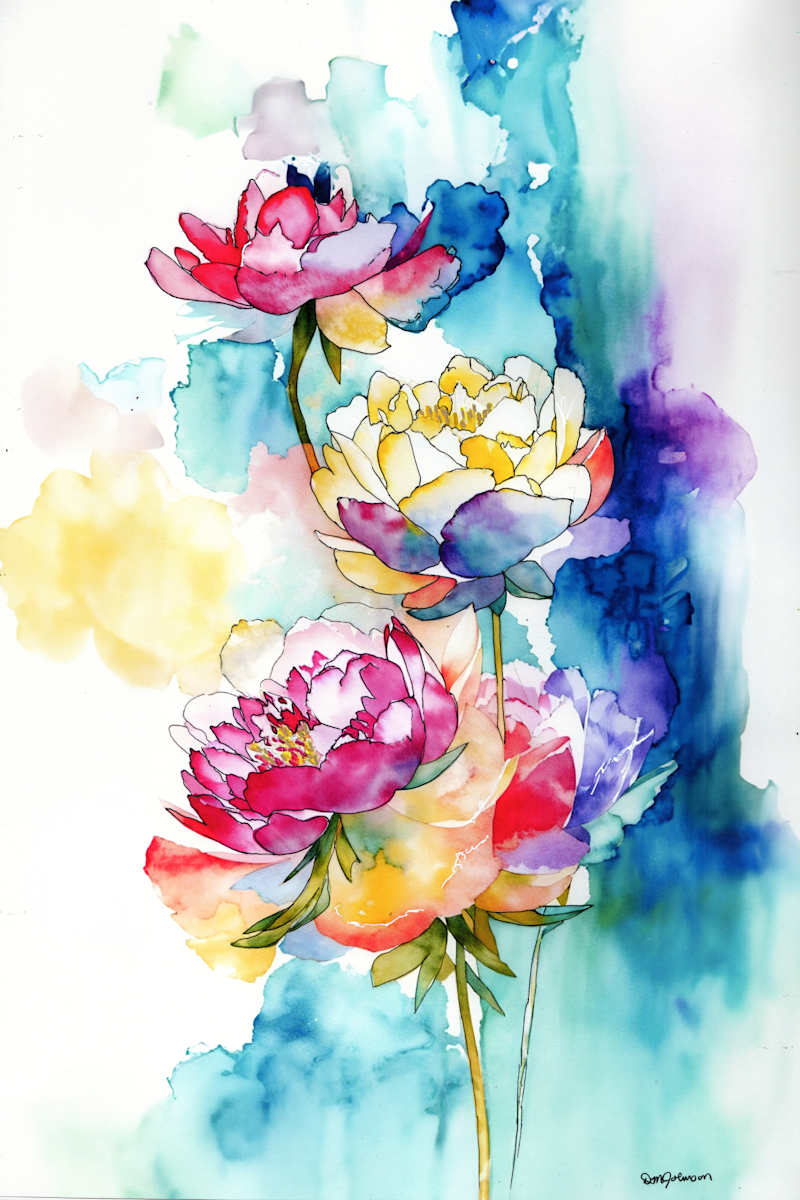 Mom's Peonies by Dawn Johnson 