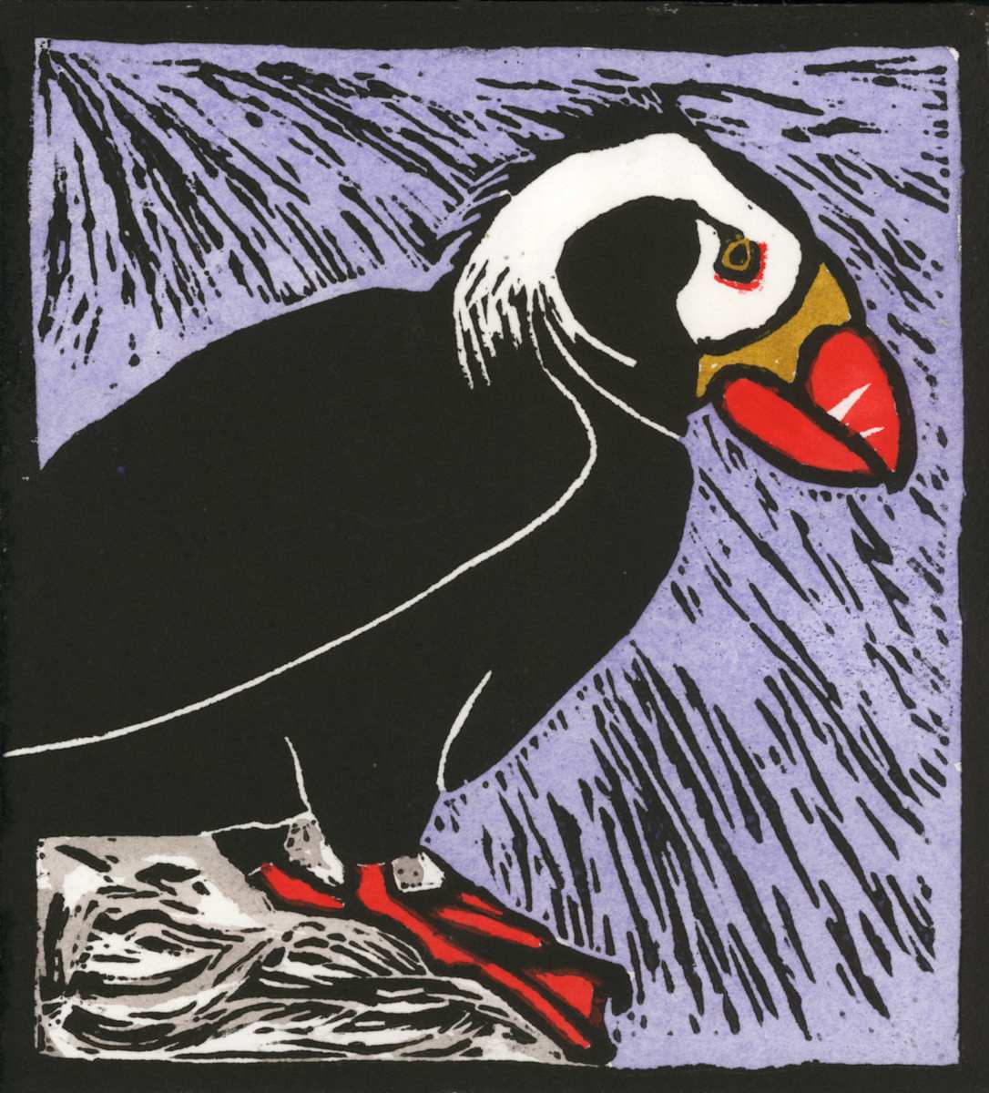 A Puffin Ponders 5/10 by Jacky Lowry  Image: "A Puffin Ponders" 5/10 