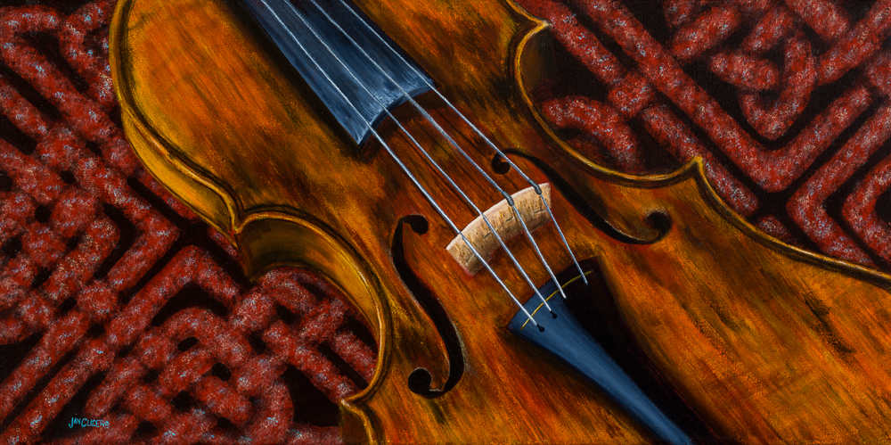 Celtic Fiddle Study No. 6 by Jan Clizer, Image 1.