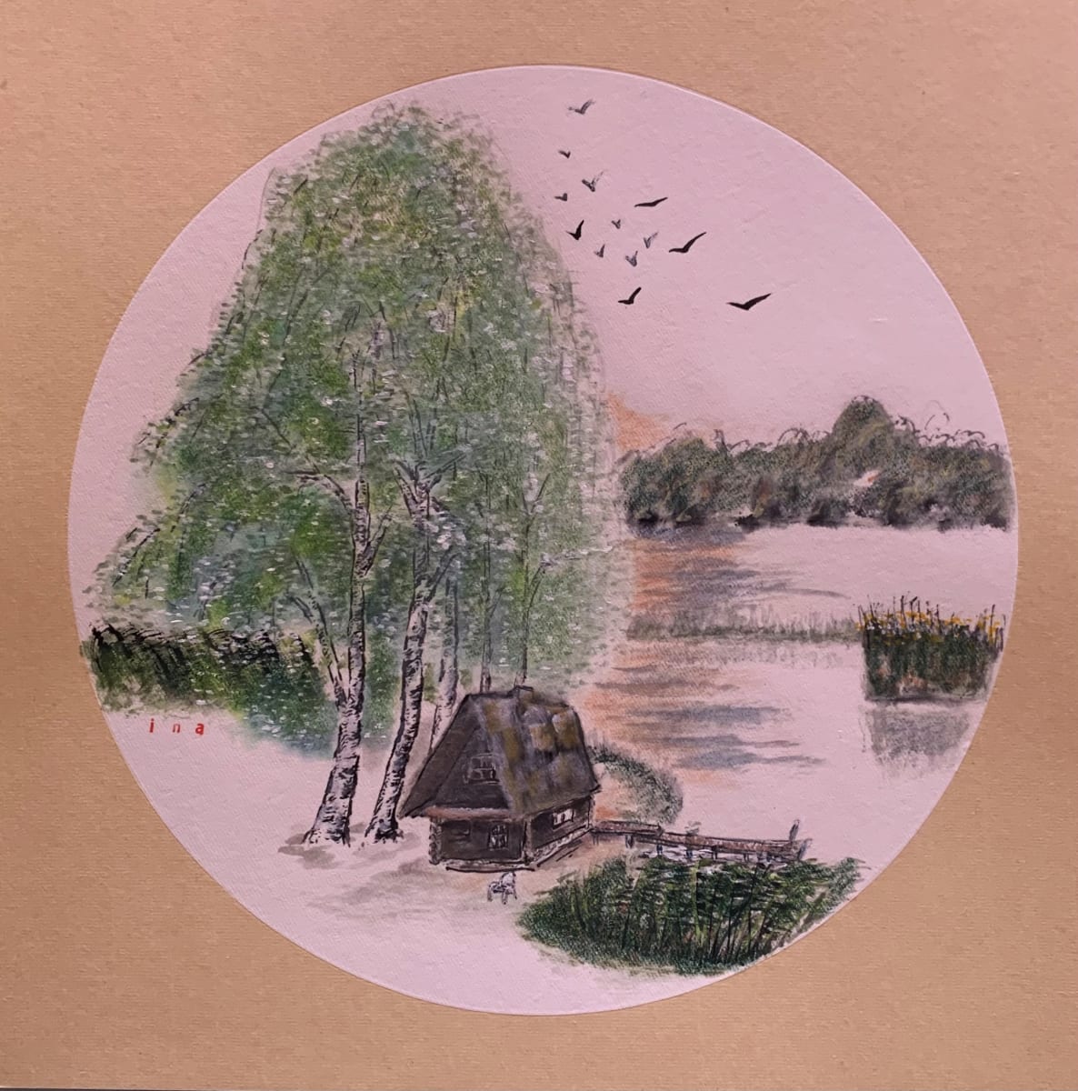 Prie ežero / At the lake by Ina Loreta Savickiene 