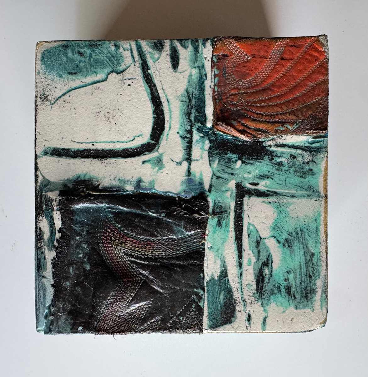Square Boots Mini-Painting by Brandon Reese, Image 1.