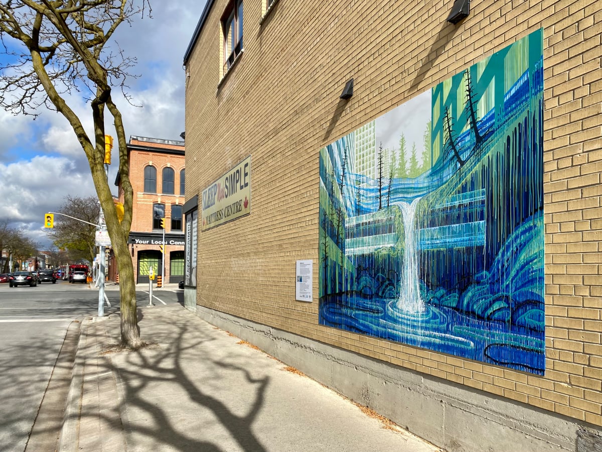 Growing Wild (Maui + Chicago + Jasper NP + Kootenay NP) by Amy Shackleton  Image: Exterior installation view, downtown Cobourg