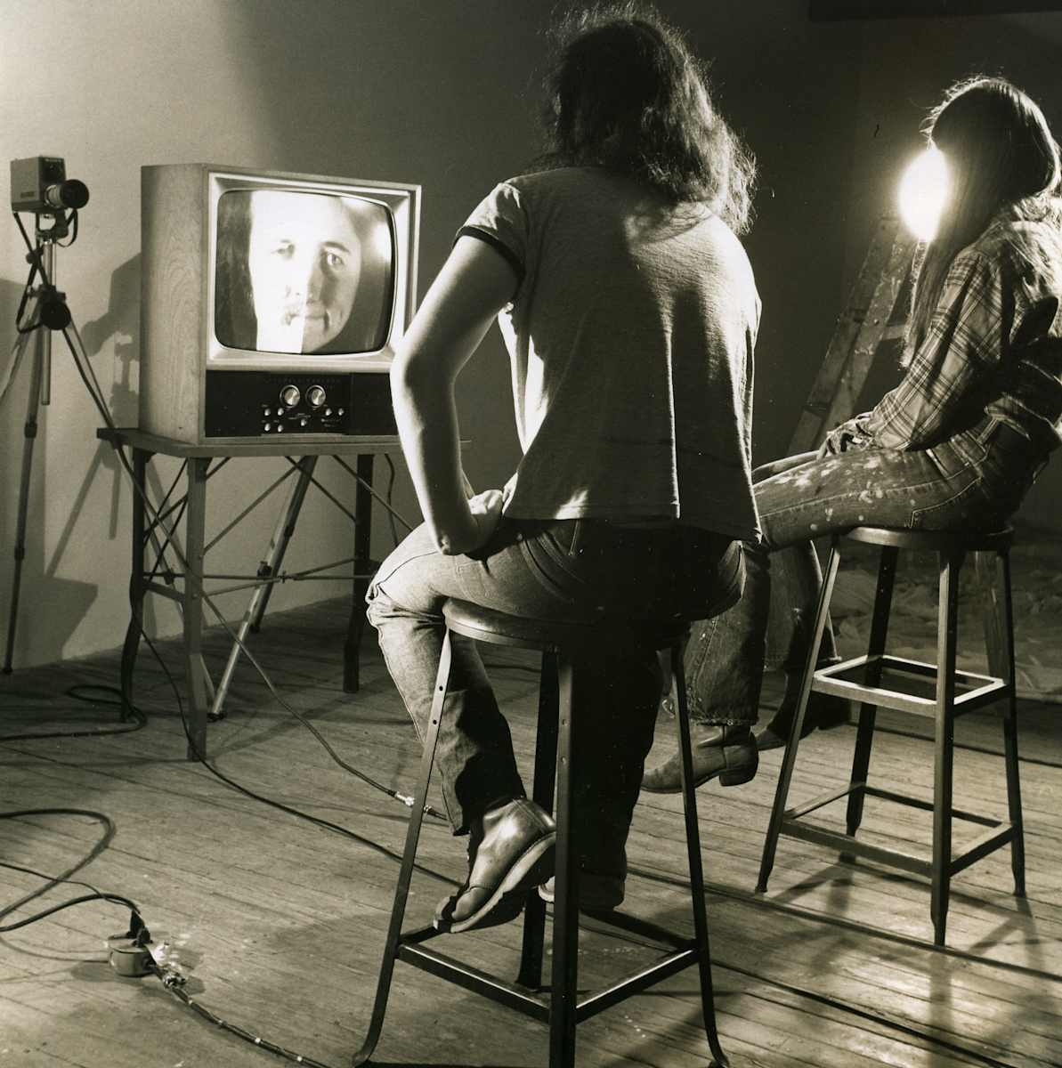 Laurie & Alan Split Faces 1975 by Alan Powell, Image 1.