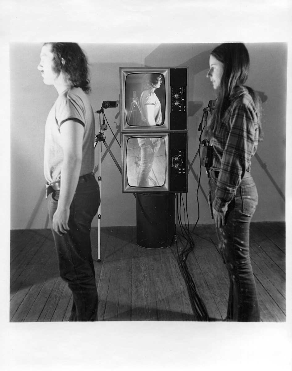 Laurie and Alan Split Video 1975 by Alan Powell, Image 2.
