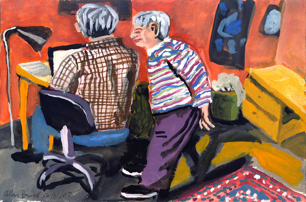 December 31, 2007, teaching mom the computer by Alan Powell, Image 1.