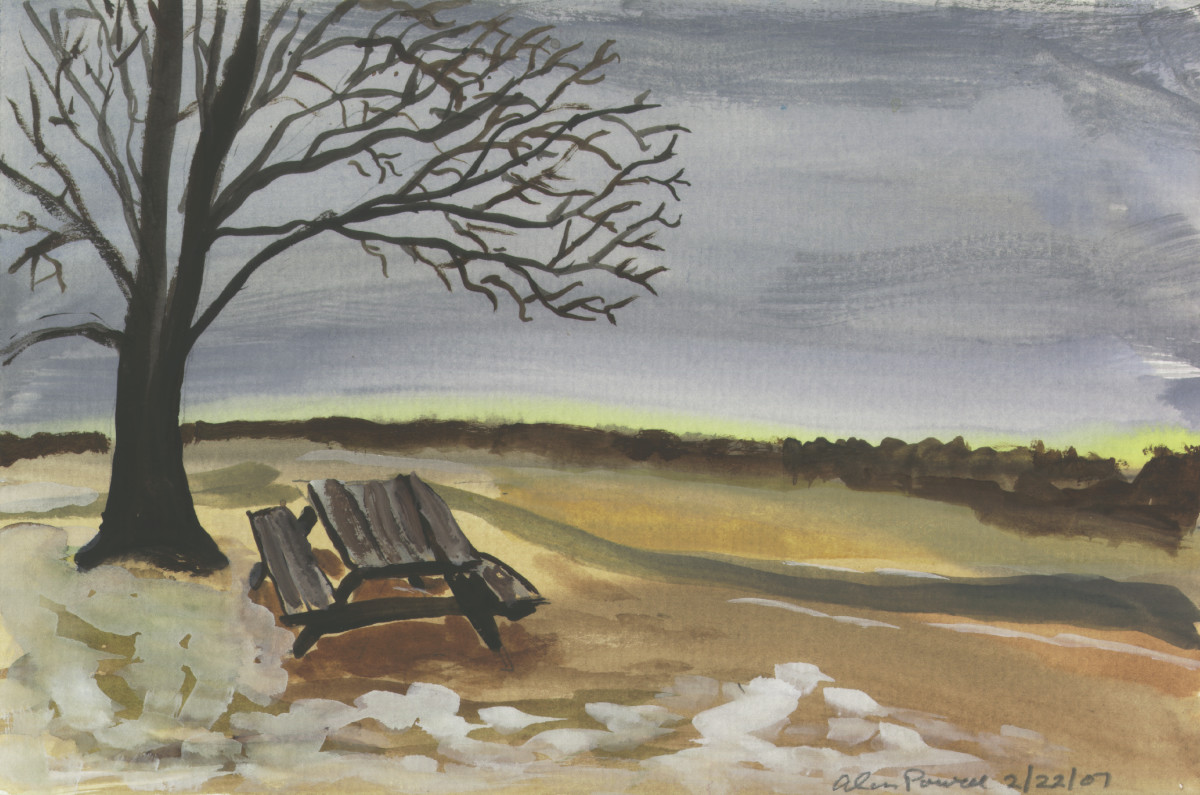 February 22, 2007 - picnic table at Lake Nockamixon by Alan Powell 