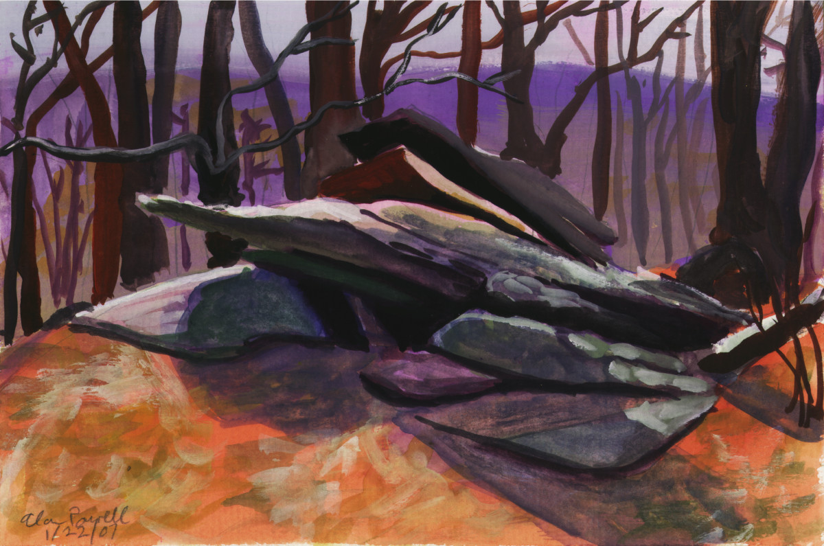 January 22, 2007  Rock on Tohickon Creek by Alan Powell 