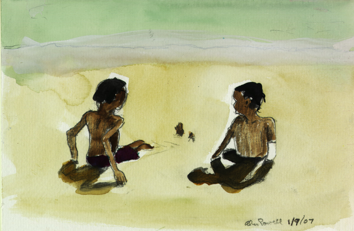 January 9, 2007 - Kids on Beach by Alan Powell 