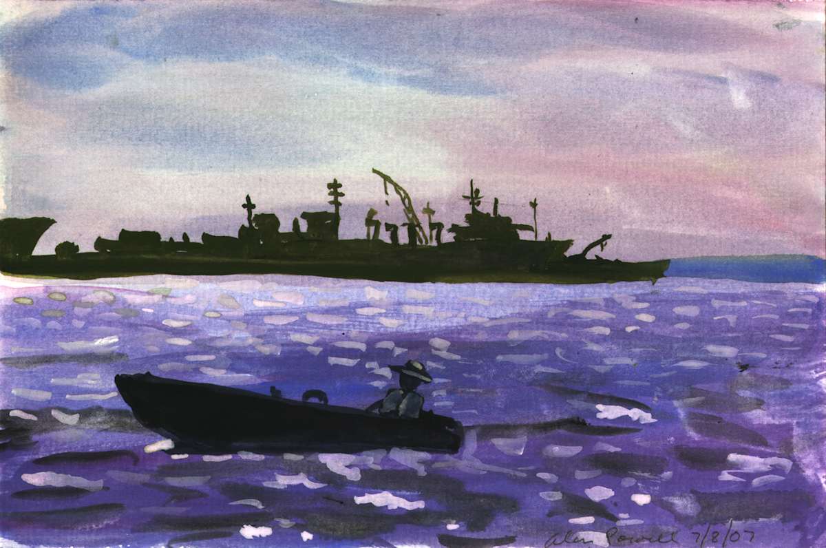 July 8, 2007 - Purple Boat by Alan Powell, Image 1.