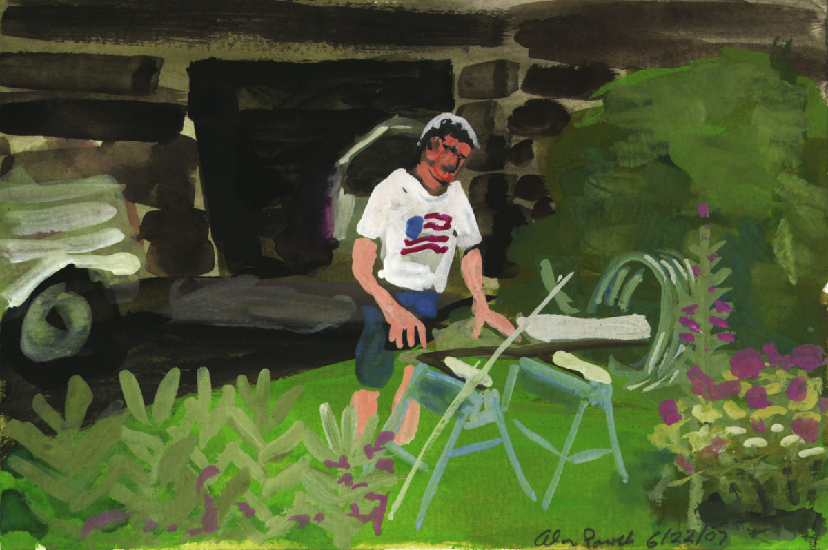 June 22, 2007  Ross Working on our House by Alan Powell 