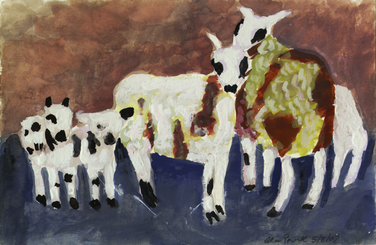 May 8, 2007 Sheep in Meg's Barn by Alan Powell 