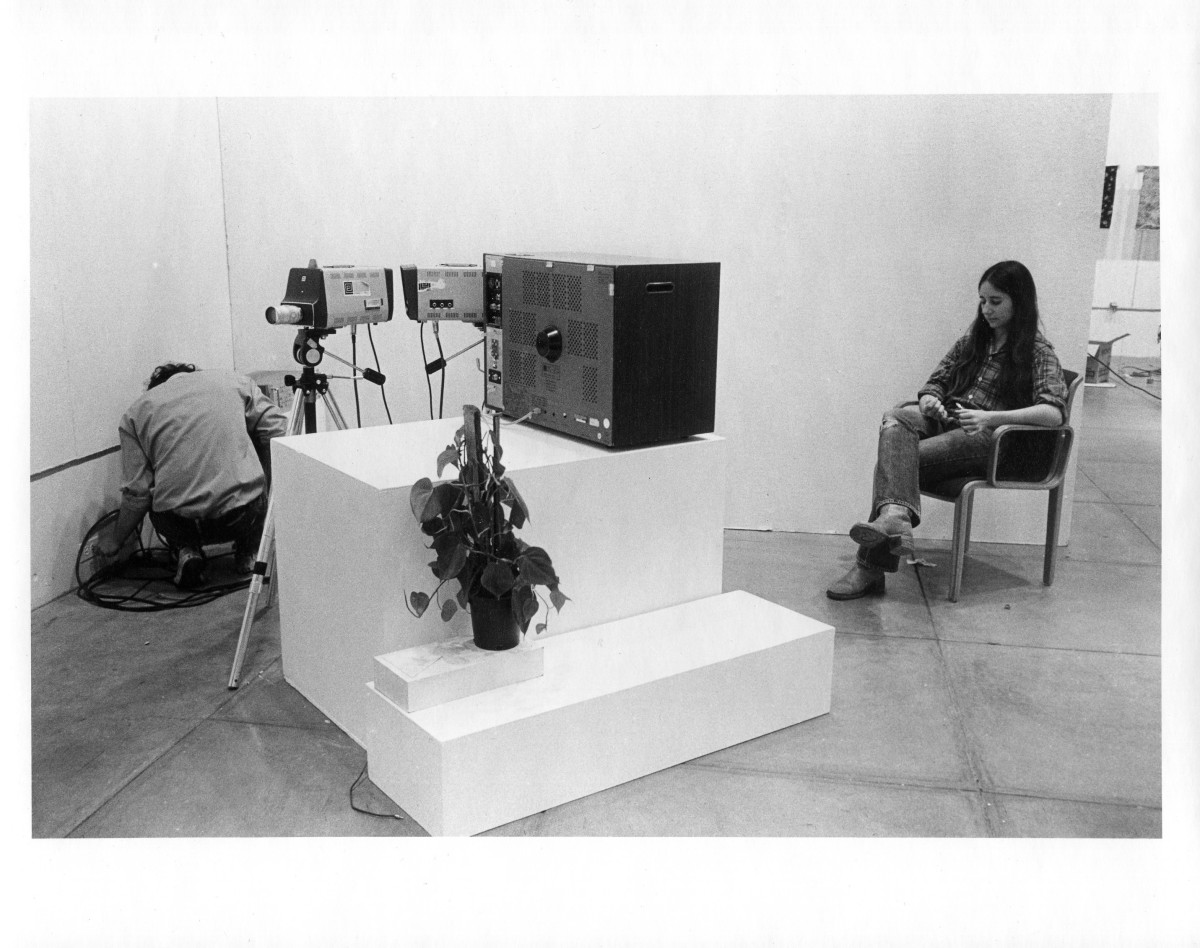 Alan & Laurie setting up Video Maze, Everson Museum of Art 1975 by Alan Powell 