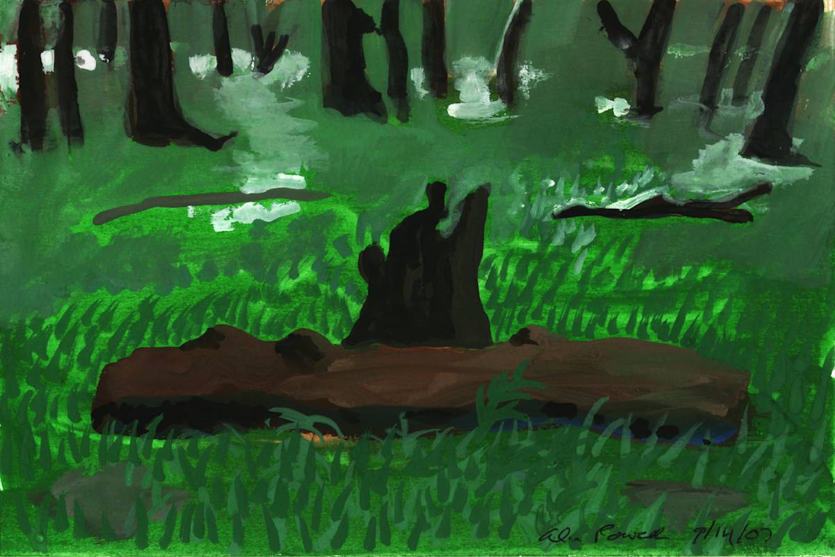 September 14, 2007; Log in the Woods by Alan Powell, Image 1.