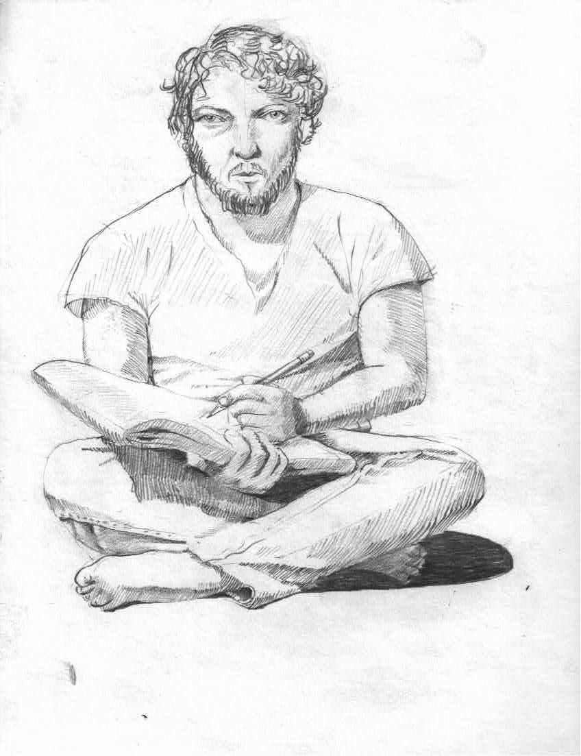 selfportrait 1970 by Alan Powell, Image 1.