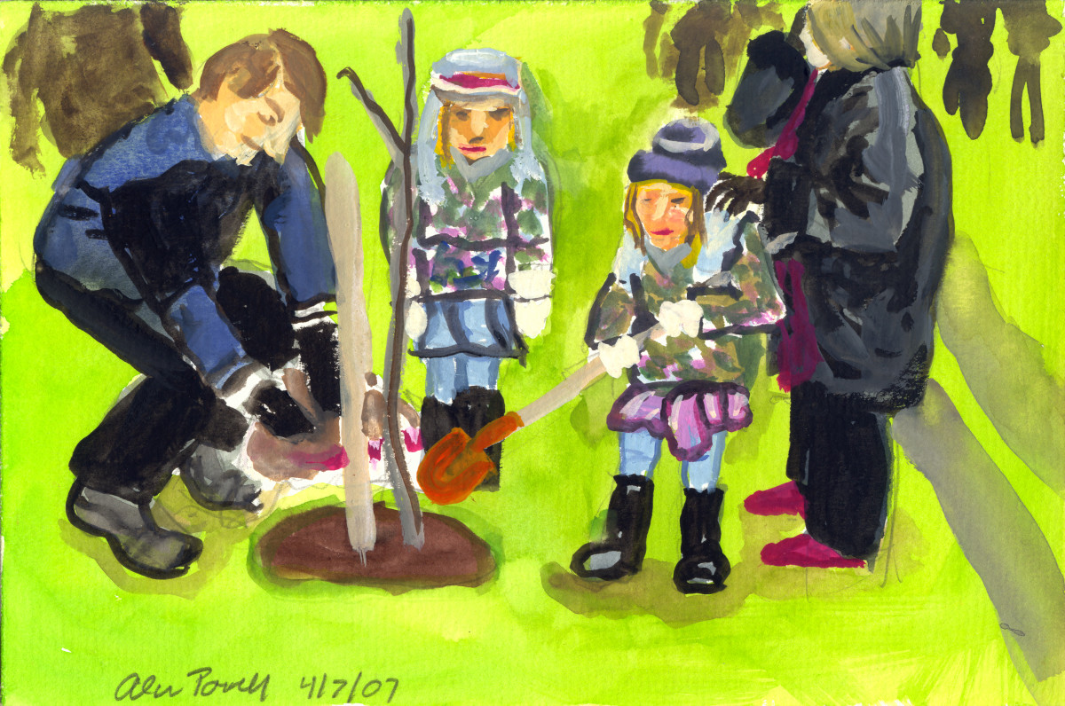 April 7 2007; Planting a Memorial Tree by Alan Powell 